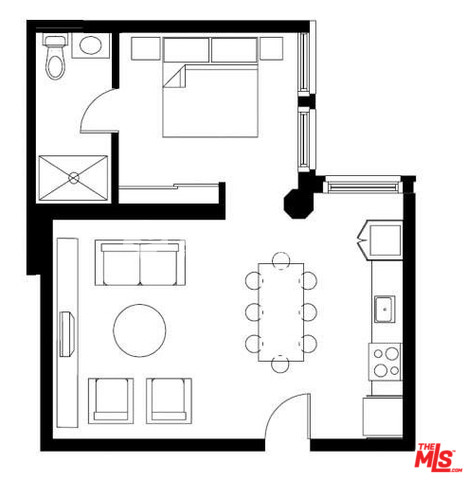 760 S Hill St, Los Angeles, CA 90014 미국 LA다운타운 14~15개월 기본 원룸 임대! Unit #1004 Rent 매물번호 10039 사진 7