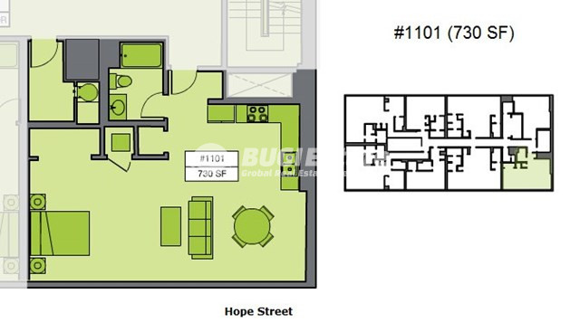 655 S Hope ST LOS ANGELES, Ca. 90017 LA다운타운 중심가에 위치한 원룸 Unit #1101 Sell 매물번호 10048 사진 8